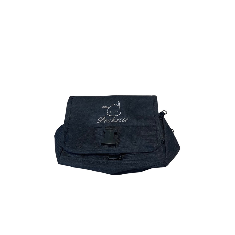 Sanrio Pochacco Bag Top Handle Toiletry‎ Organizer Mirror Vintage 1995 Black I01